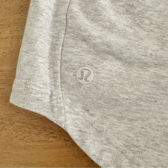 Lululemon Inner Glow 3” Shorts *Modal Heathered Core Light Grey 🩶 Women’s size 6 - Picture 11 of 16